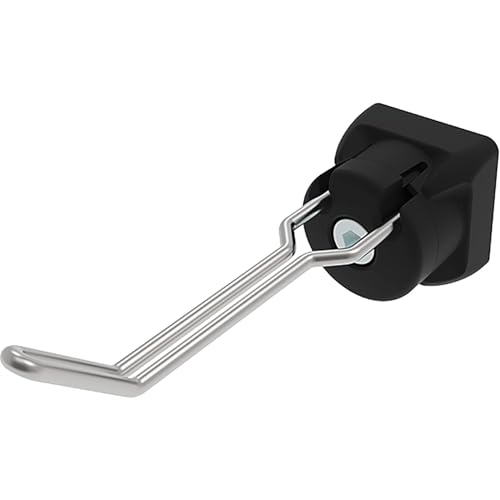 Fath Soporte para herramientas FX66/27 – Gancho individual para tractor de herramientas adecuado para perfil 40 para ranura 8, color negro