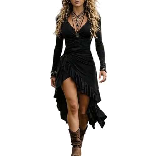 Robe ete femme chic legere TOFOTL unie au design fluide et confortable