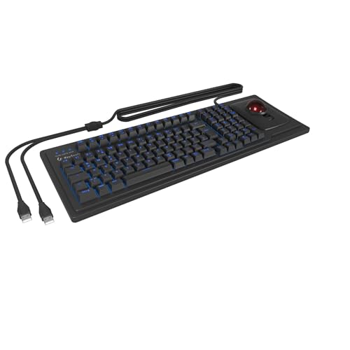KeySonic TAS KSK-8202ELU-T DE Trackball Noiră»Trackballă»(61102) (EAN : 4250078174394)