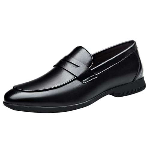 Mens Shoes Vegan Leather Round Toe Rubber Sole Slip Prom Slip-on