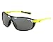 Nike Grey with Silver Flash Lens Road Machine Sunglasses, Matte Black/Volt