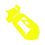 F Bombs Sticker - Decal - Die Cut - JDM Euro Bomb #2 - Yellow 4.00' x 4.16'