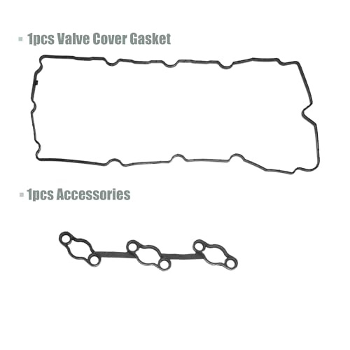 Image of uxcell 1 Set Right Side Valve Cover Gasket Replacement for Hyundai 2009-2012 No.224413C710 Black
