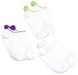 Jefferies Socks Girls 2-6x Pom Ped Three Pair Pack, Assorted B, 8-9 1/2