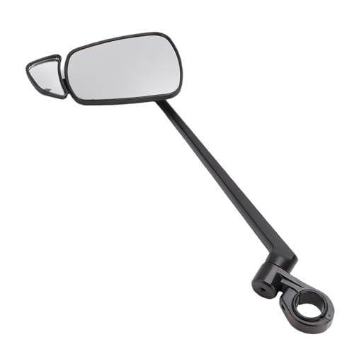 Espejo retrovisor de bicicleta ajustable gran angular para manillar de 20-25 mm de aluminio 6