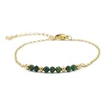 Miracles Minéraux Edelstahl Armband vergoldet mit natürlichen Geburtssteinen | Eleganter Schmuck |...