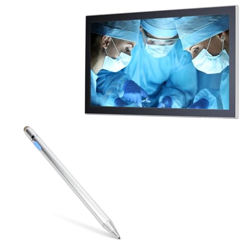 BoxWave Stylus Pen Compatible with TRU-Vu MMZBTP-15.6G-XG - AccuPoint Active Stylus, Electronic Stylus with Ultra Fine Tip - Metallic Silver