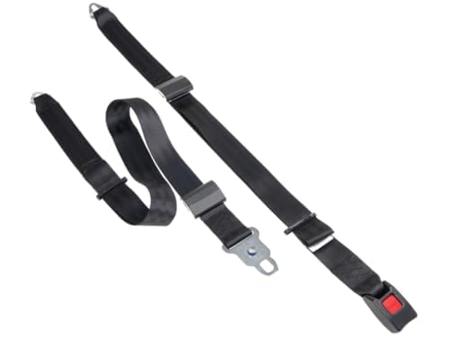 QStraint Q8-6325 Standard QRT Lap Belt Wheelchair Occupant Securement Webbing Adjusters Push-Button Buckle