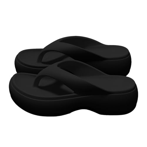 Cocila Sandalias con Plataforma para Mujer Gruesas Mujer, Playas De Verano Y Paseos Informales. (Black, 35) Zapatos Chanclas Fascitis Plantar Comodas Huaraches Minimalistas Japonesas Cuña