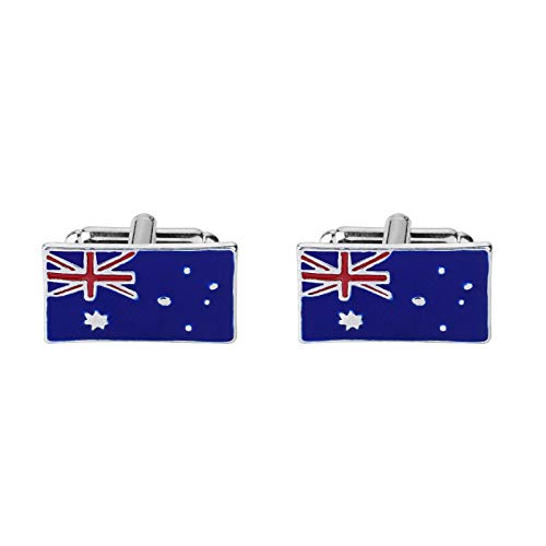 Mancuernillas para Hombre con Bandera Australiana Azul