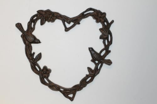 Vintage Birdwatcher Love Birds Gift Ideas Cast Iron Wall Plaque, Wall Hooks Set - 4-1 Set (4 Items)