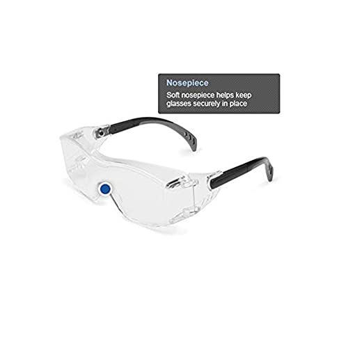 Gateway Safety 6983 Cover2 Safety Glasses Protective Eye Wear - Over-The-Glass (OTG), Gray Lens, Black Temple, 10 Pair - Thumbnail 4