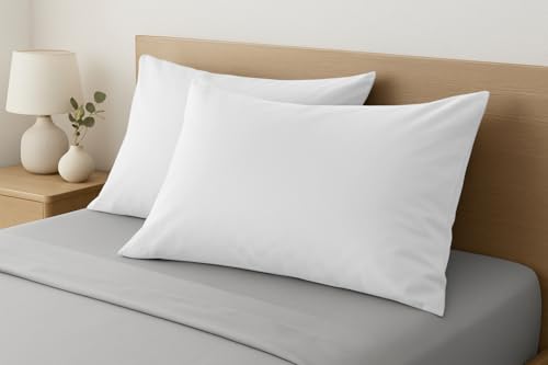Image of Comfort Beddings 100% Organic Cotton Pack of 2 Travel Pillowcases 12x16 Silver Pillow Cases with Zipper Closure, Crisp Percale Weave, Soft & Cooling Pillow Covers (Size-12x16, Silver)