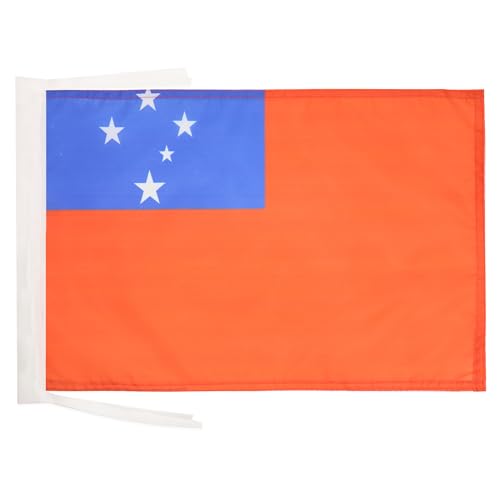 AZ FLAG - Drapeau Samoa - 45x30 cm - Pavillon Samoan 100% Polyester Avec Deux Cordelettes - 20g