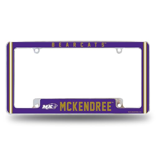 Rico Industries NCAA McKendree Bearcats 12" x 6" Chrome All Over Automotive License Plate Frame for Car/Truck/SUV