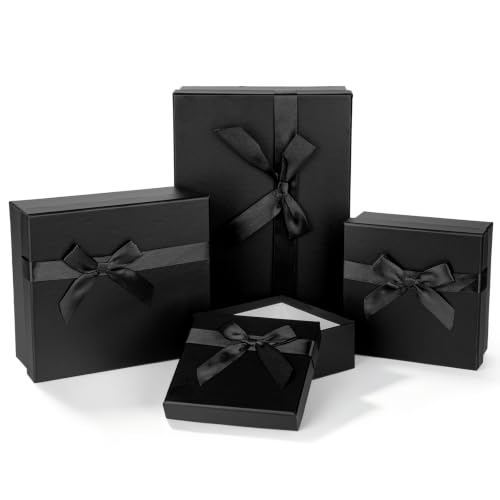 GnFlus Black Gift Boxes with Lids for Presents for Arrangements Flowers