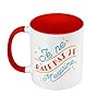 Premium Quality Colour Mug Red – Je ne râle pas, Je m'express– Mug with Coloured Handle and Interior #1