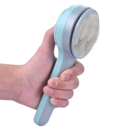 ShipeeKin Brosse pour chat - Brosse à poils longs et moyens (bleu-gris) Cover