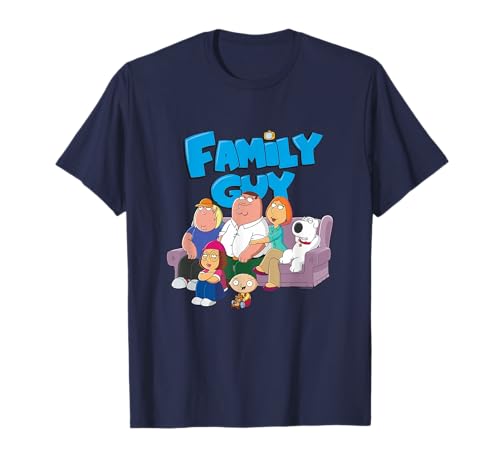 Camiseta de Family Guy Familia con Logo - Hombre, Manga Larga, Talla S, Azul