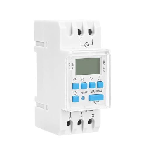 Image of Din Rail Astronomical Timer Switch Display 16A 20A 30A Control Latitude Switch 110V 220V(THC-15B-AC220V)