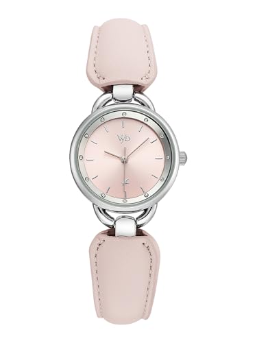 Fastrack Vyb Muse with Quartz Analog Pink Dial Steel PU Leather & Alloy Strap Watch for Girls - FV60114SD01W