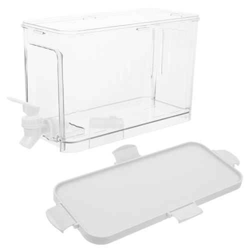 TIKODIDA Dispensador de Agua Fría con Grifo para Refrigerador Jarra Infusora de Jugos y Bebidas Recipiente Grande para Hogar con Filtro Antibloqueo Capacidad Amplia y Uso Versátil