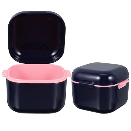 Caja para dentaduras postizas compacta ideal para viajes y transporte seguro FRCOLOR