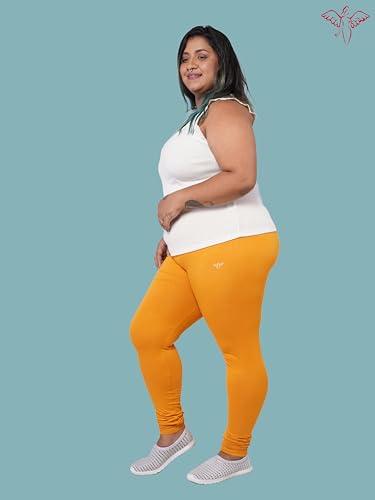 Image of Le-Soft Ladies Cotton Legging | Buttery Soft Stretchy Fit | Churidar Length | Leggings for Women and Girls | Small - 3XL Plus