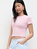 CIDER X Polly Pocket –Women's Y2K Cropped T - Shirt Polly Pocket Graphic Pink Tee Trendy Short Sleeve Fitted Top, Light Pink, L #4