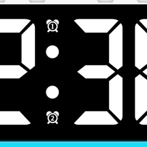 Reloj de escritorio compacto LED con alarma y brillo regulable 8