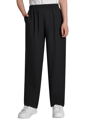 Weintee Women's Petite Linen Pants for 5 FT Short