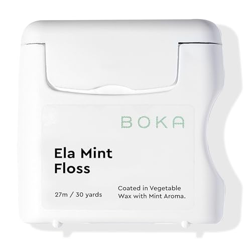 Boka Ela Mint Expandable Woven Dental Floss, Made from Plant-Based Vegetable Wax, Teflon-Free, 30...