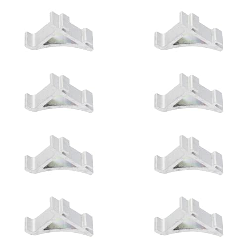 DOITOOL 8 x Kühlschrank- -Clips, Regalstütze, Halterung für Kühlschrank, Kühler, Gefrierschrank (Aluminium, Größe 6)