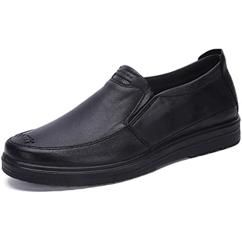 Yanfoam Mens Slip on Loafers Casual Comfy Moccasins Fashion Round Toe Driving Smart Shoes Black Size 7uk Cover