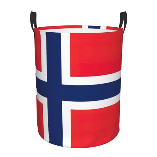 Panier à linge lit drapeau norvégien contre le désordre du linge