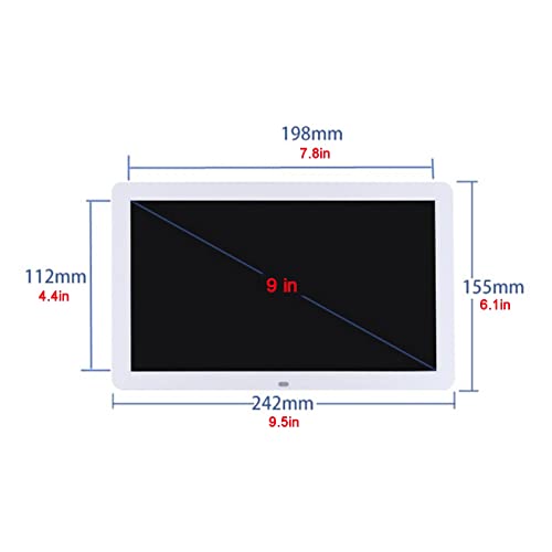 Cadre Photo Numérique 9 Pouces Noir avec Écran IPS HD et Télécommande - 5