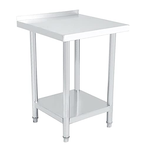 Mesa de acero inoxidable WT2424B de cocina 60x60 cm con cantos ajustables 4