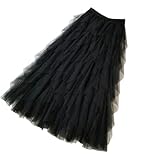 Photo Gallery fralhqfl gonna lunga donna gonna di gonna di tulle tutu alla moda maxi gonna primavera estate nera alta gonna pieghettata-nero-xl Photo Gallery fralhqfl gonna lunga donna gonna di gonna di tulle tutu alla moda maxi gonna primavera estate nera alta gonna pieghettata-nero-xl