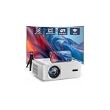 Smart 4K Projector, VISSPL FHD 1080P Video Projector, Portab...