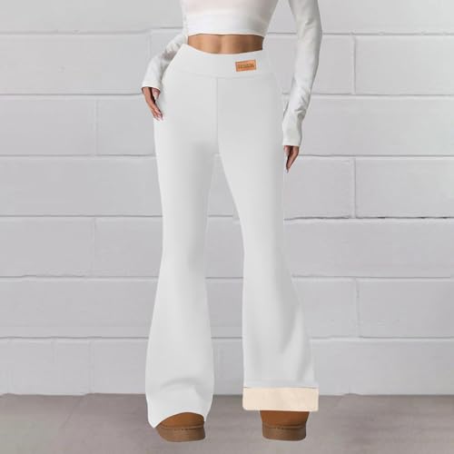Pantalones de yoga para mujer elásticos con forro polar térmico y grueso 2