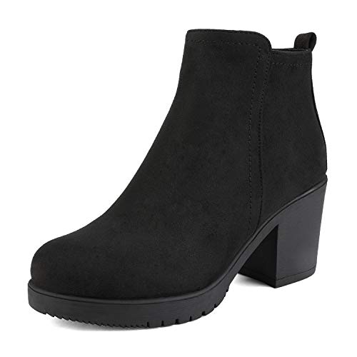 DREAM PAIRS Women's Chunky Heel Booties