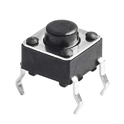 120 قطعة 6 × 6 مم × 5 مم زر ضغط اللمس اللمس المؤقت لـ PCB 4 Pin DIP Black