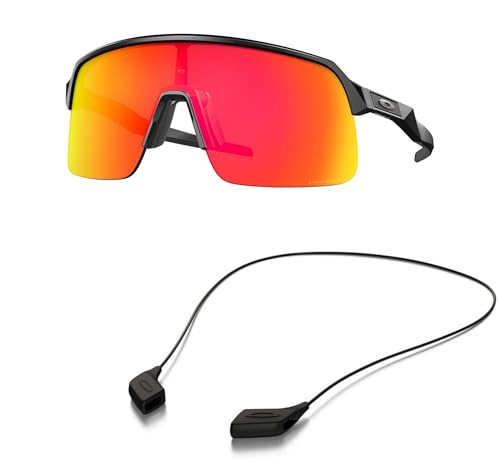 Oakley OO9463A Sunglasses Bundle: OO 9463A 946310 Matte Black and Medium Black leash Accessory kit2