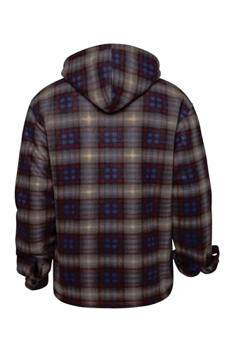Image of Gary Com Heavy Thick Flannel Plaid Jacket Sherpa Fleece Lined Hoodies for Men Zip Up Winter Warm Coat Zipper Sweatshirt