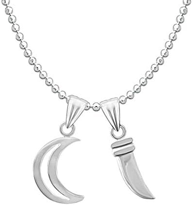 Parnika(Formerly MJ 925 Combo of Chaku Chand Suraj Hai Silver Pendants in Pure 92.5 Sterling Silver for Kids