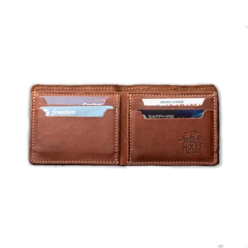 The Slim Big Dixie Personalized Fine Leather BiFold Wallet (Brown)