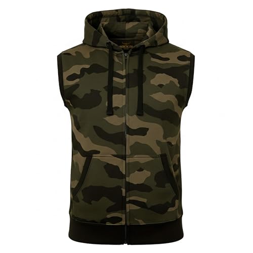 ROCK-IT Apparel I Veste à Capuche Homme sans Manches I Sweat à Capuche Premium pour Les Loisirs ou Le Sport Amateur I avec Fermeture éclair et Poche...