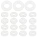 Silicone Anti-Slip Rings for Glasses,White 10 Pairs Eyeglass Ear Grips, Soft Silicone Anti-Ring Retainers for Eyewear Comfort and Stability
