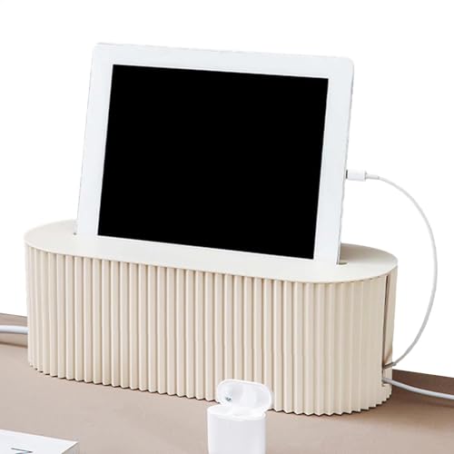 Caja organizadora de cables, caja grande para organizar cables, organizador de cables con tapa para ocultar cables desordenados, color , 13 x 5.2 x 4.3 pulgadas