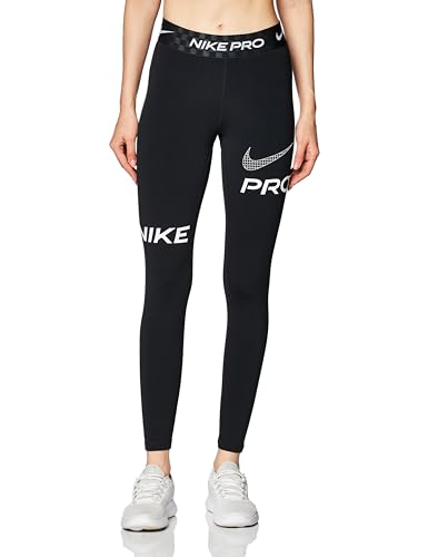 NIKE DX0080-010 W NP DF MR GRX TGHT Leggings Women's Black/Grey/White Size M